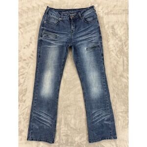 Cowgirl Tuff Jeans Women's W27 L31 Blue Summit Natural Waist‎ Bootcut Western